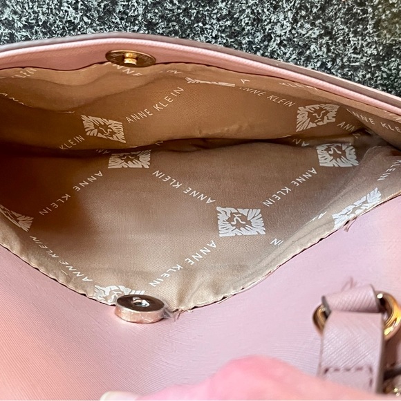 Anne Klein NWT Laine TZ Satchel Tote Removable Crossbody Strap Cardholder Pink - Picture 5 of 15